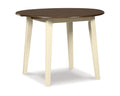 Cream/Brown Drop Leaf Dining Table Z543091
