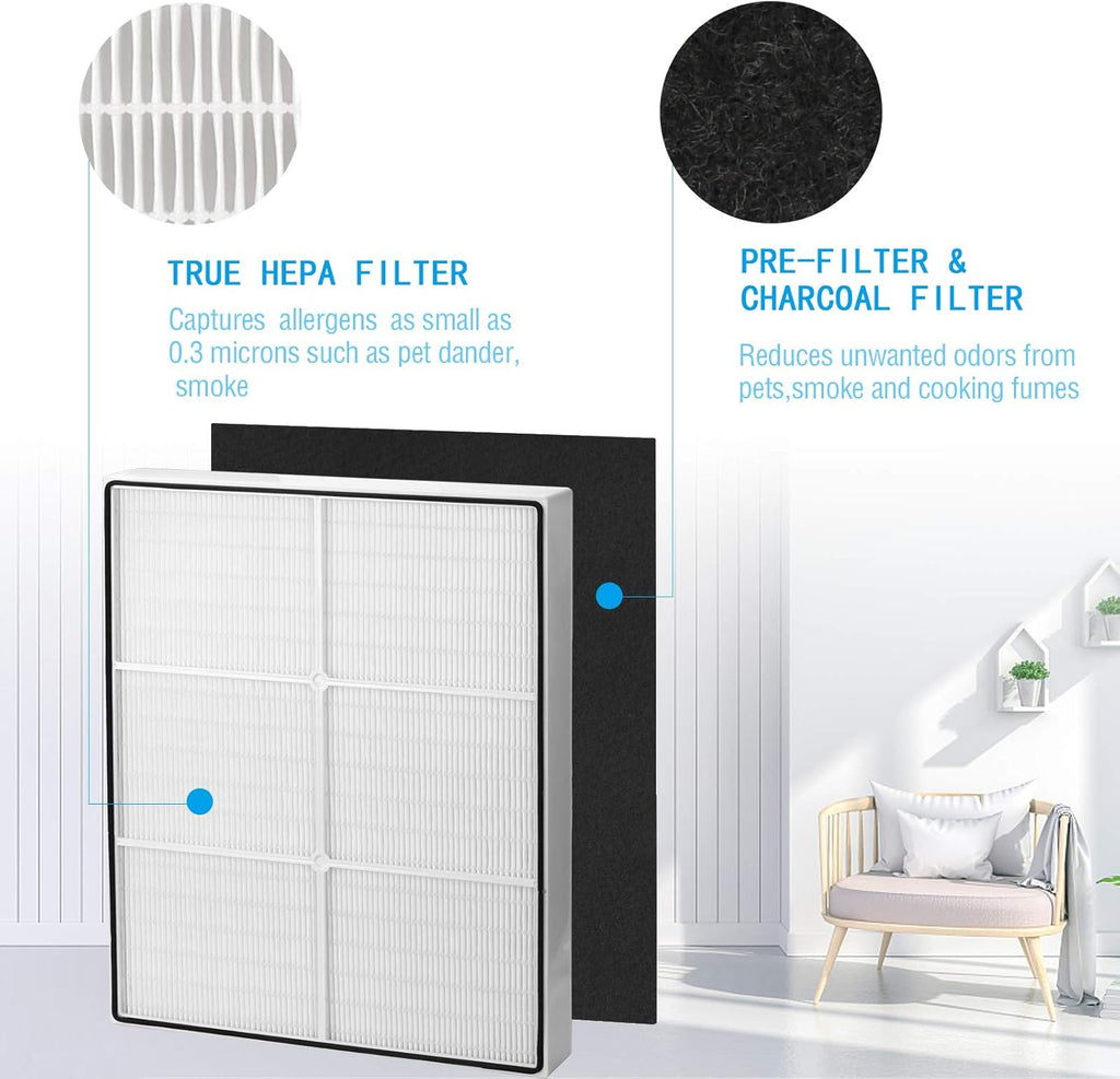 1 True HEPA Filter + 4 Carbon Filters Pack of 2 U8101