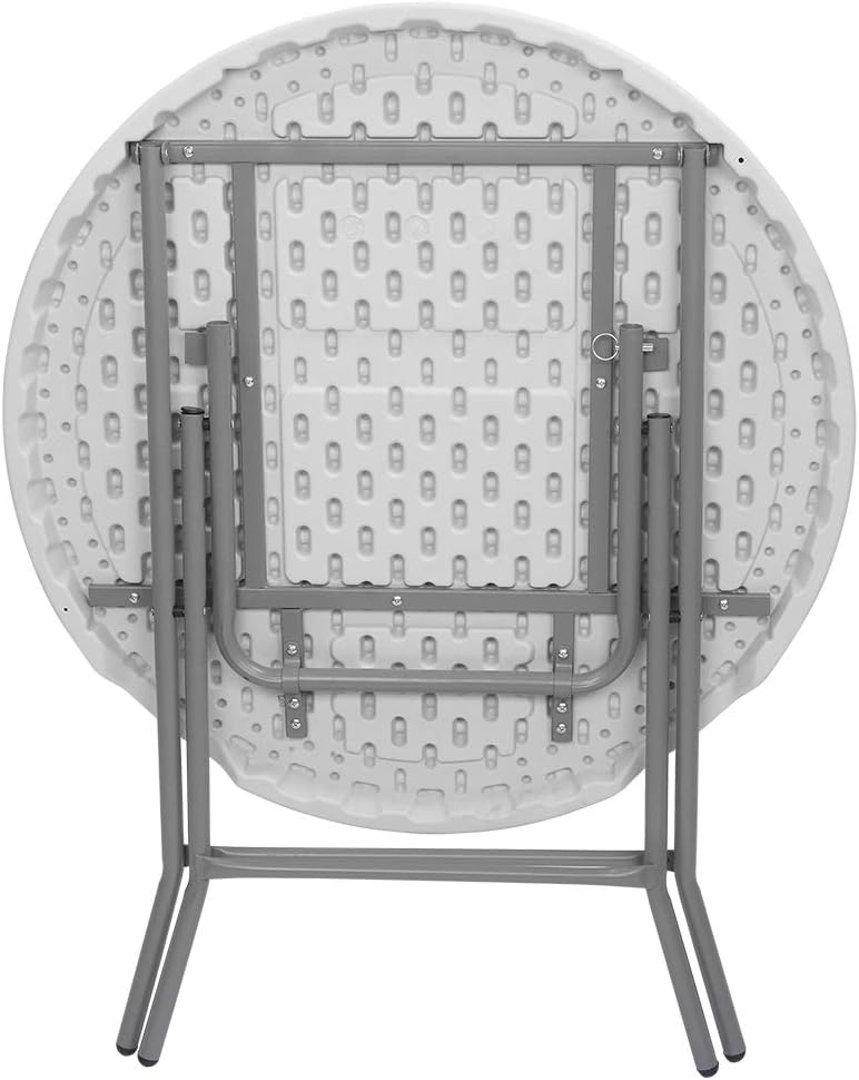 White Granite 32 Round Folding Plastic Table G309