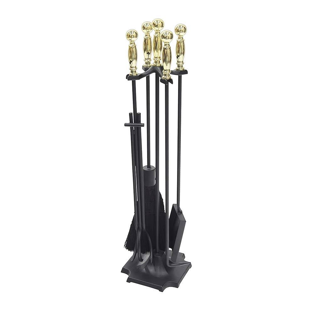 Polished Brass and Black Tool Set C823110