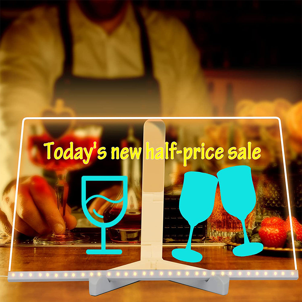 Acrylic Message Note Board LED Lamp O637