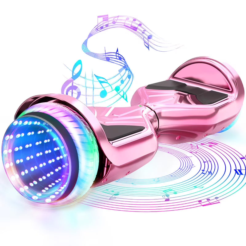 Pink 6.5" Self Balancing Scooter with Bluetooth Speakers & LED Light X468950