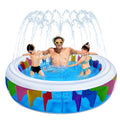 Inflatable PVC Pool with Sprinkler, 180 x 180 x 40 cm K400