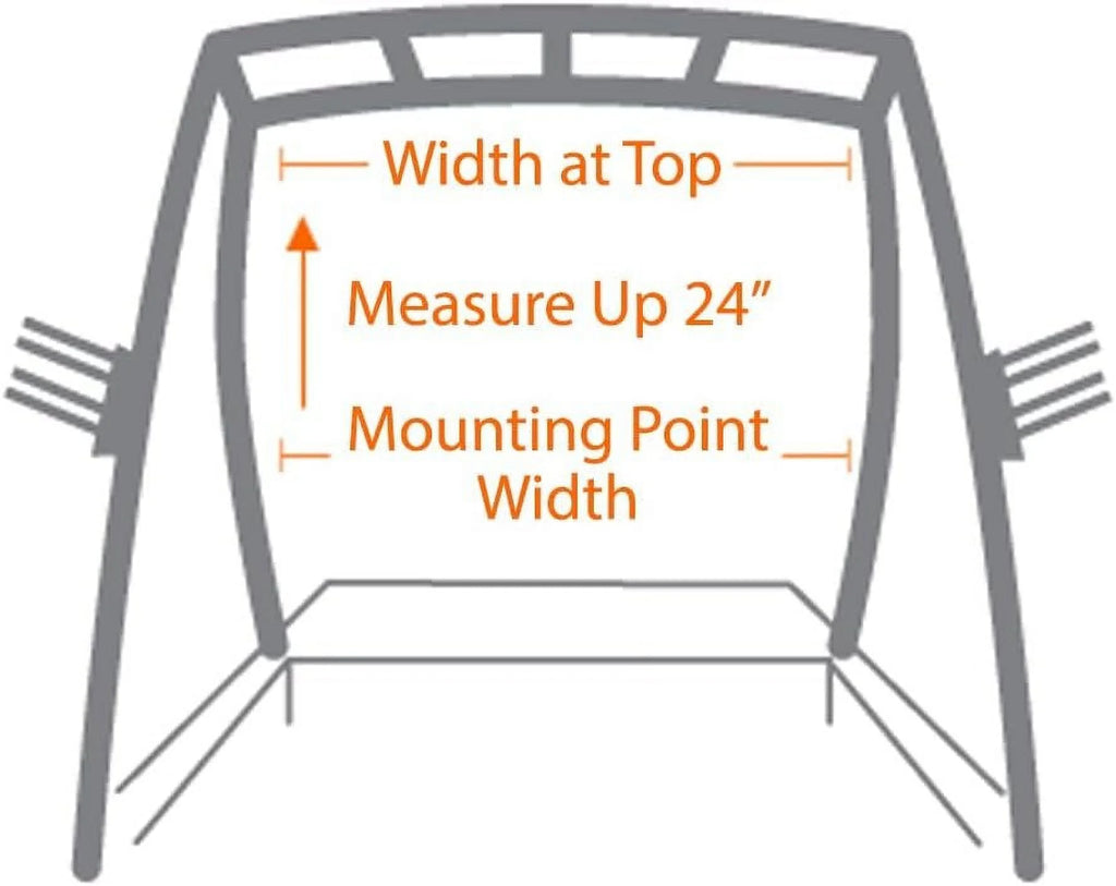 Charcoal Gray Wakeboard Tower Bimini Top with 1" Aluminum Frame E271104