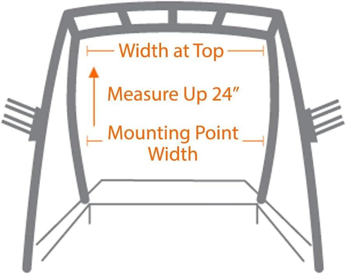 Charcoal Gray Wakeboard Tower Bimini Top with 1" Aluminum Frame E271104