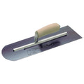 Blue Steel Round Front Cement Trowel with Wood Handle, 18 x 5-Inch U473889