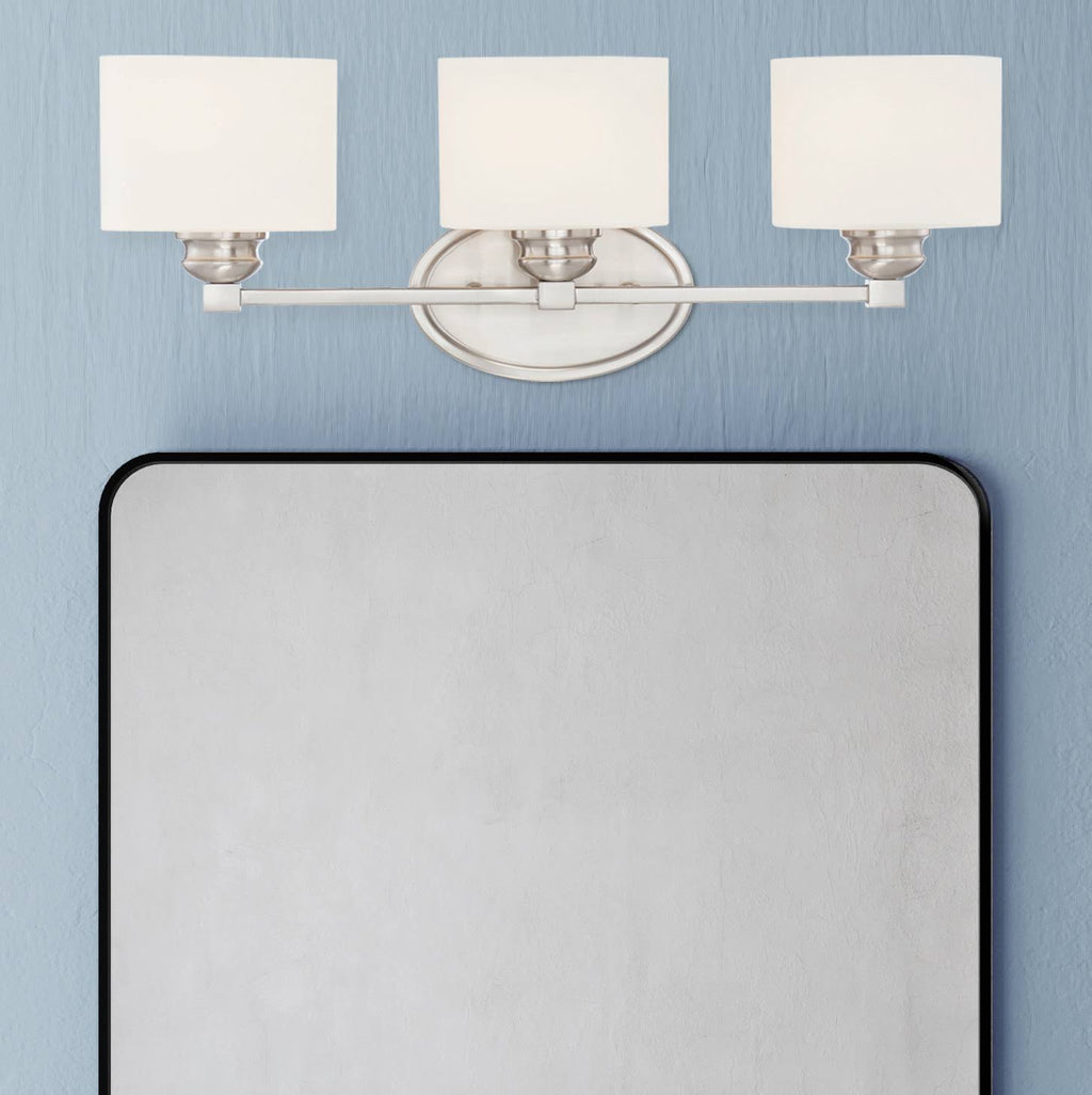 3 Light Satin Nickel Bath Bar N1404
