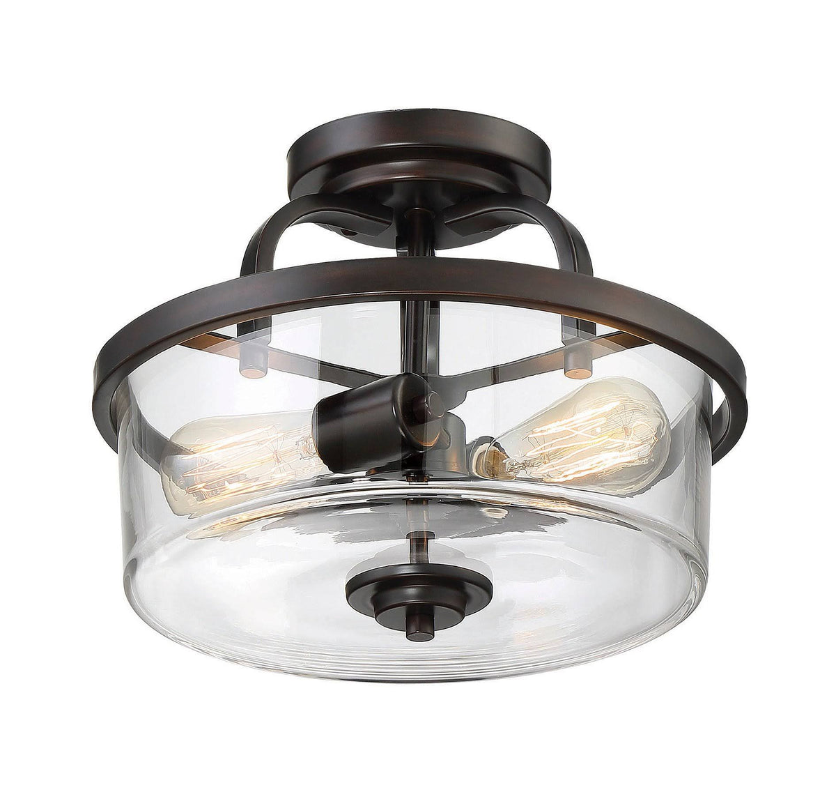 2 Light Semi Flush English Bronze R6942