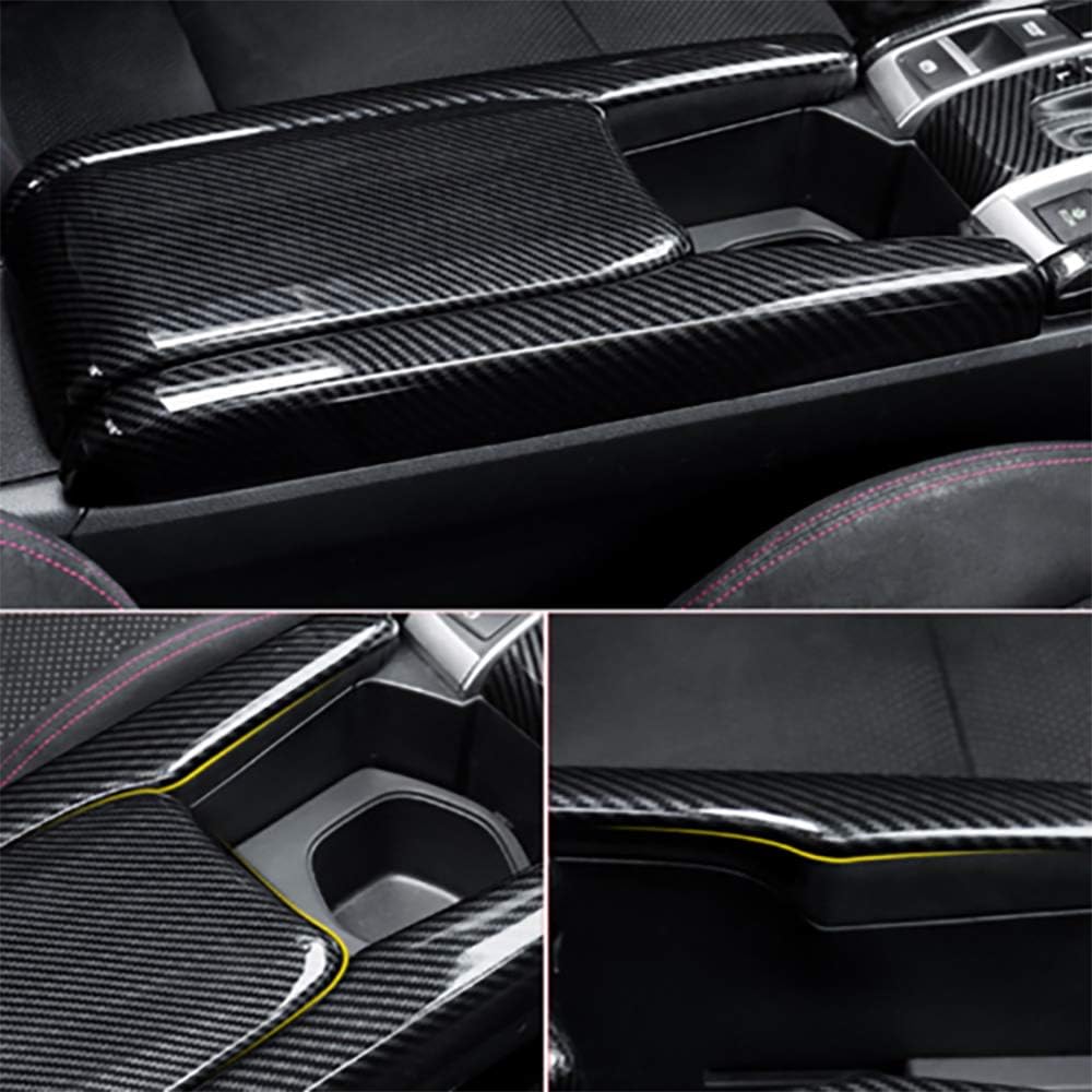 Carbon Fiber Style Armrest Box Cover Pack of 2 N765