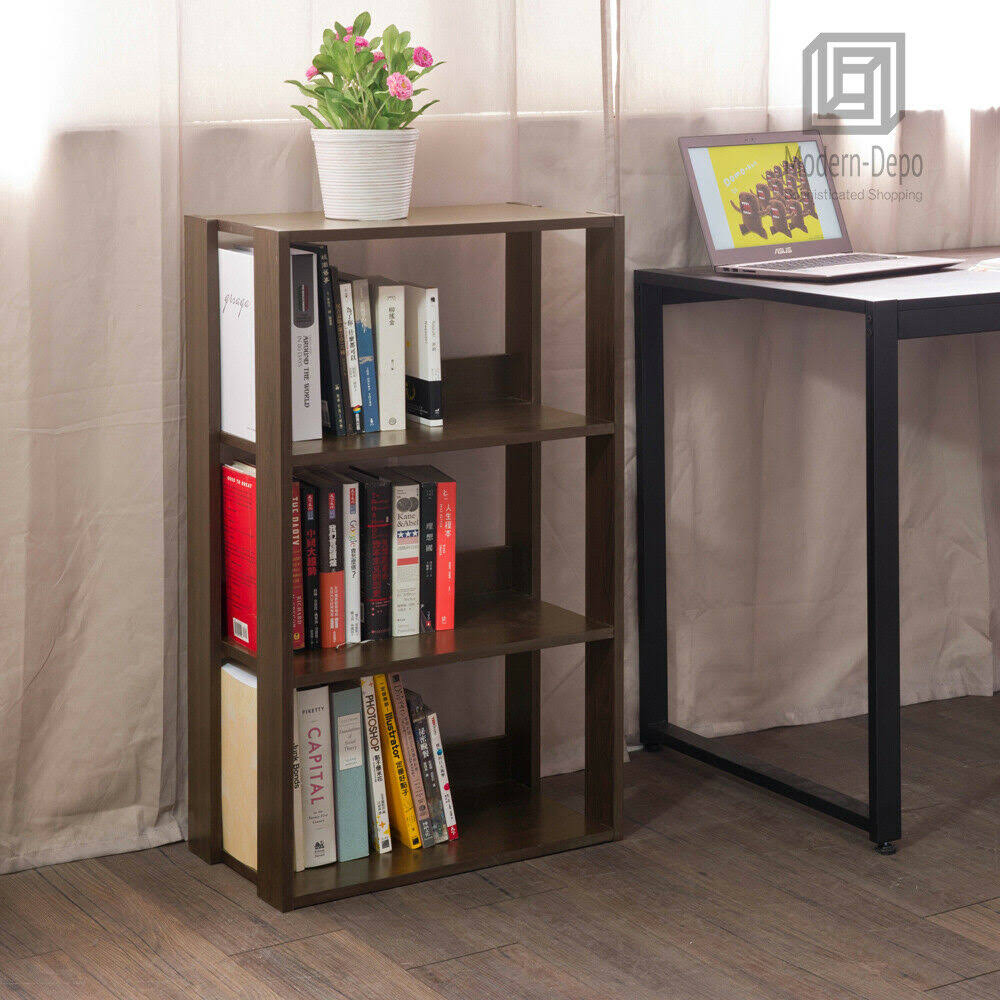 3-Shelf Cherry Wood Bookcase U303