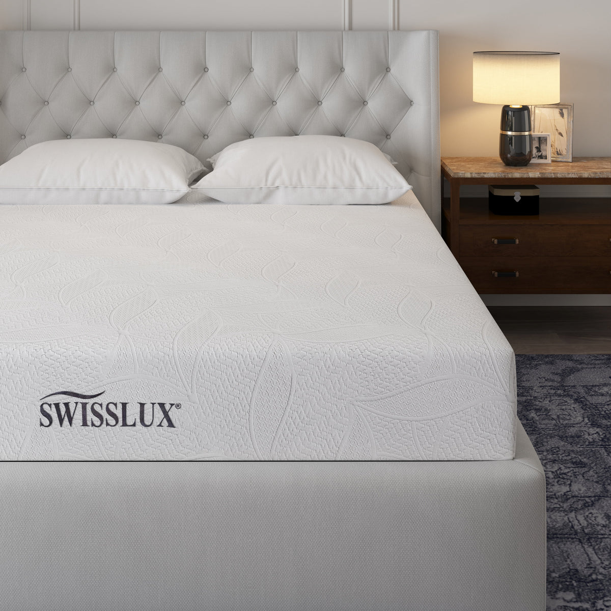 White Full Size 10 Inch Medium Plush Memory Foam Mattress S35016