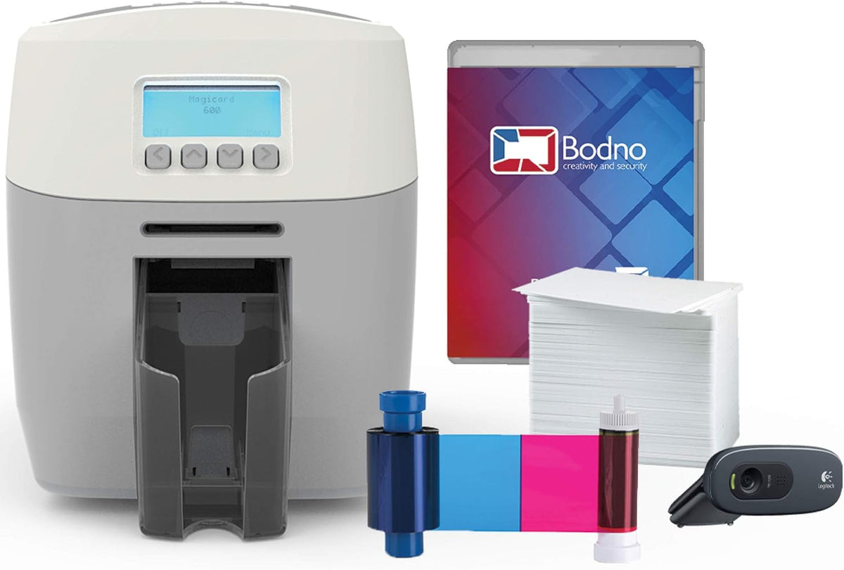 Single Sided ID Card Printer with Supplies Package A5960