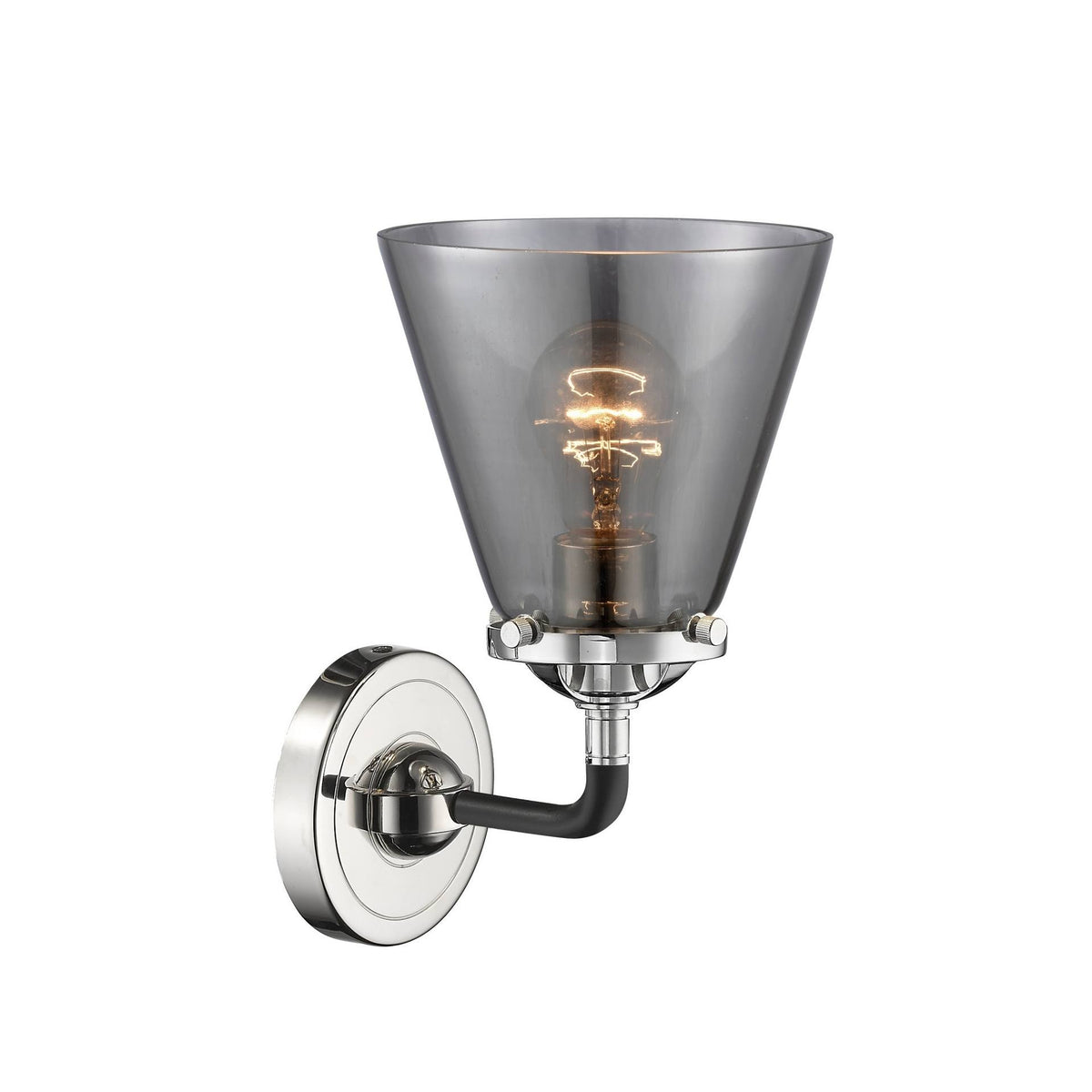 Black Antique Brass Small Cone 1 Light Sconce B514