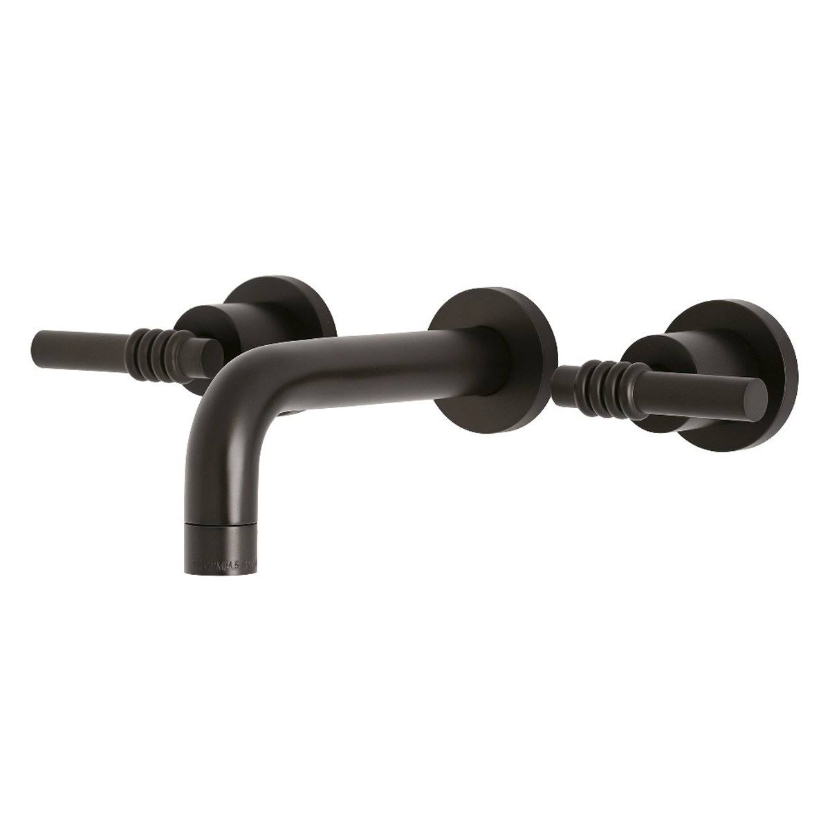 Antique Brass 2-Handle Wall Mount Bathroom Faucet B716760