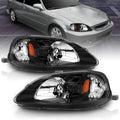 Chrome Replacement Headlights Set for Honda Civic Y11270