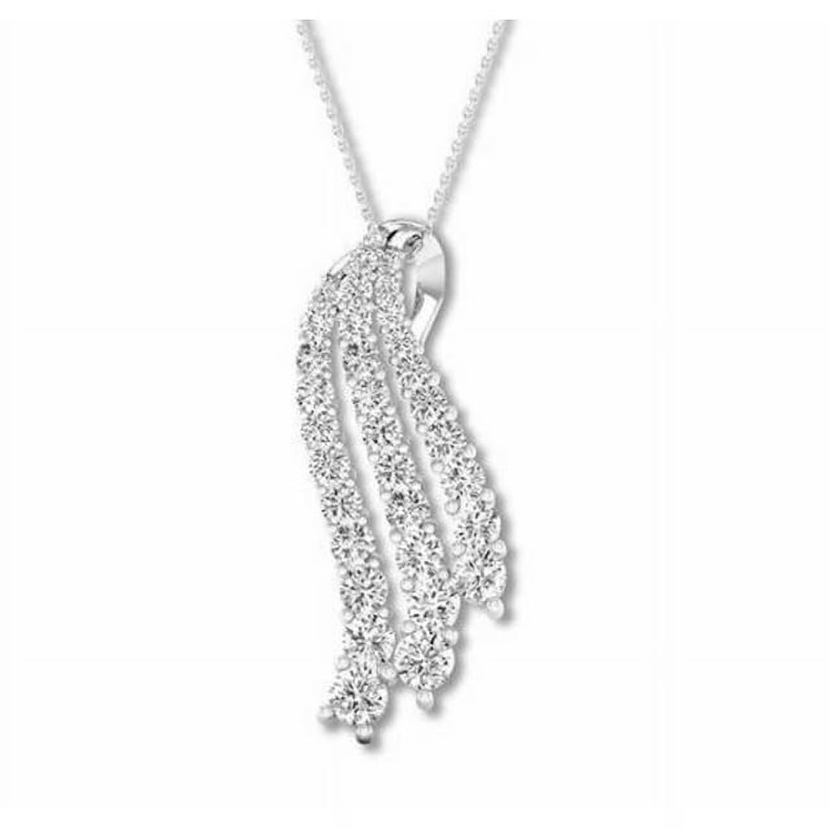 14K White Gold Lab Grown Diamond Pendant U476174