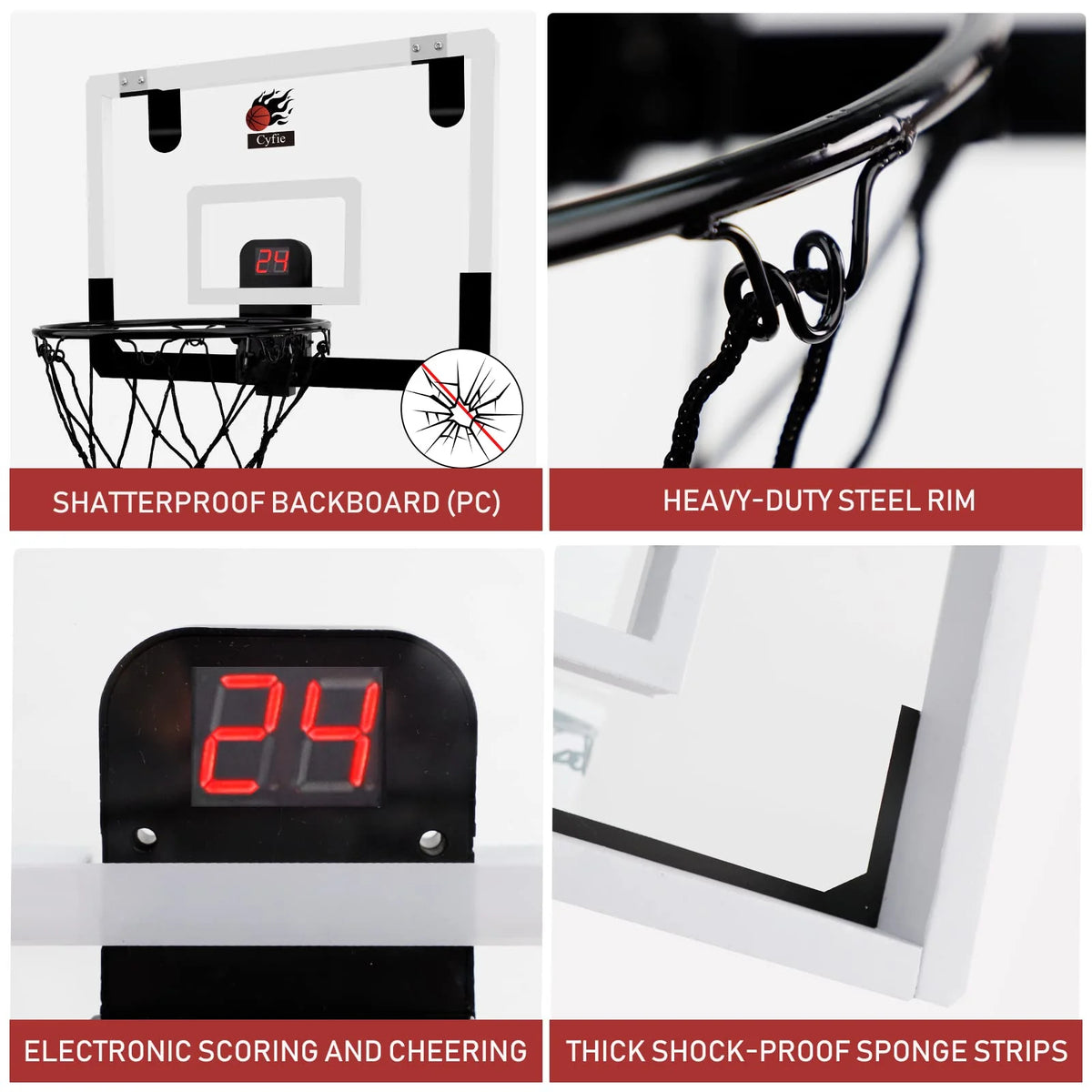 Mini Basketball Hoop Toys with Score Record and Sounds H787
