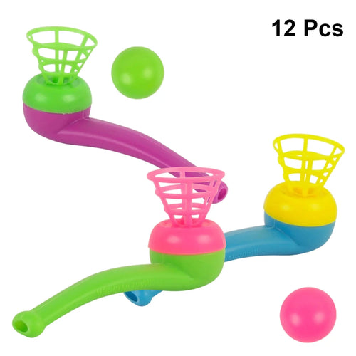 12pcs Plastic Floating Ball Toy Blow Pipe Party Game F62522