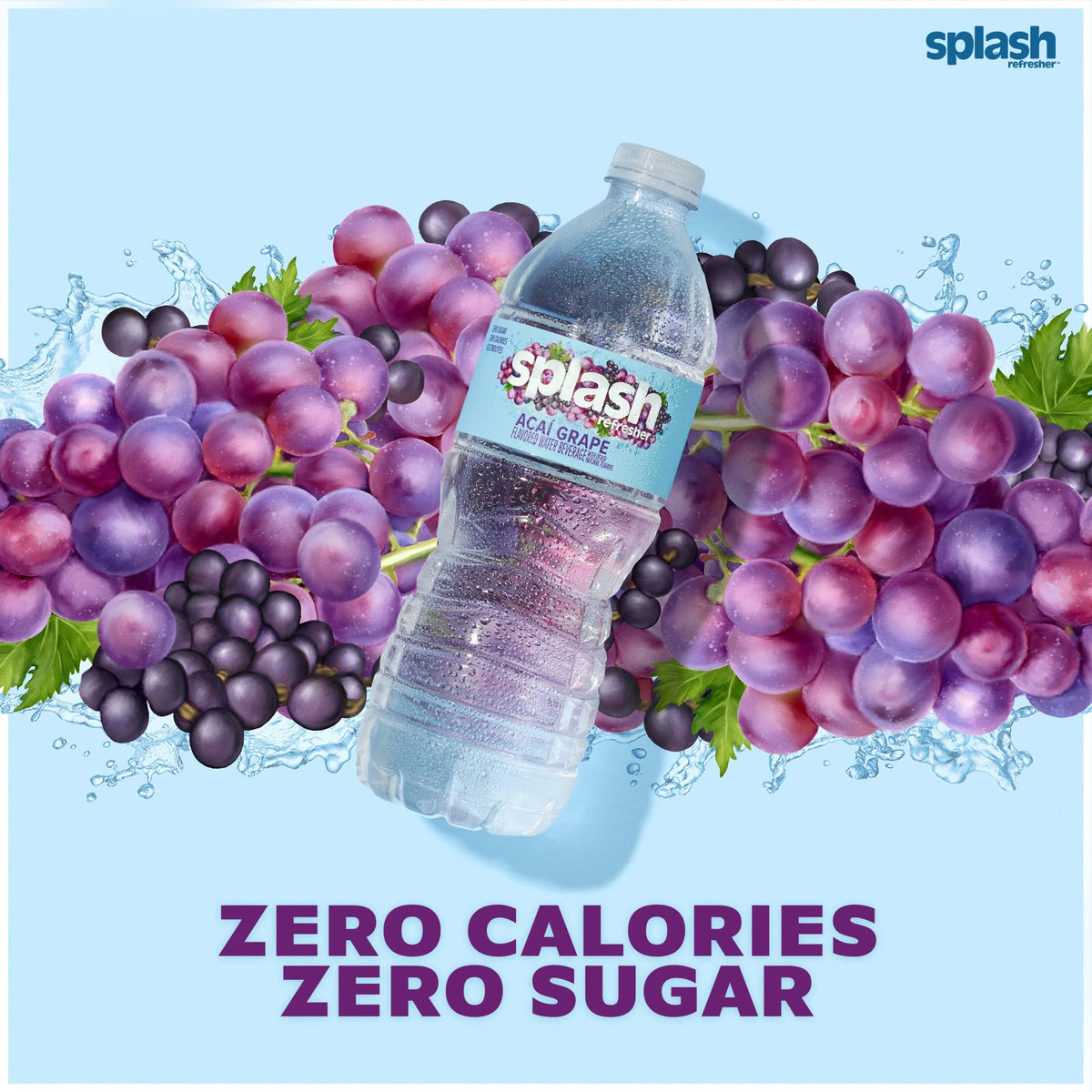 Acai Grape Flavored Water, 16.9 fl oz, 24 Pack V96768