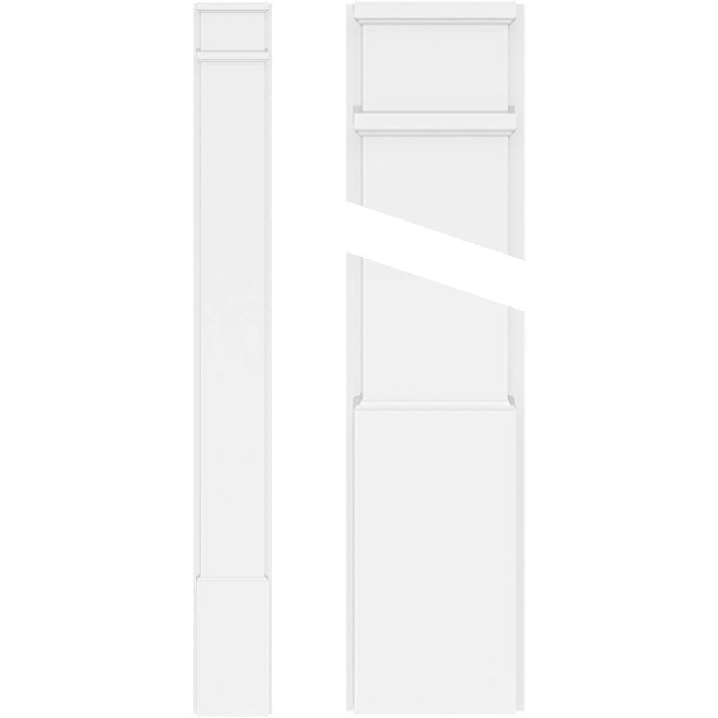 Plain PVC Pilaster with Decorative Capital and Base (Pair) I285316