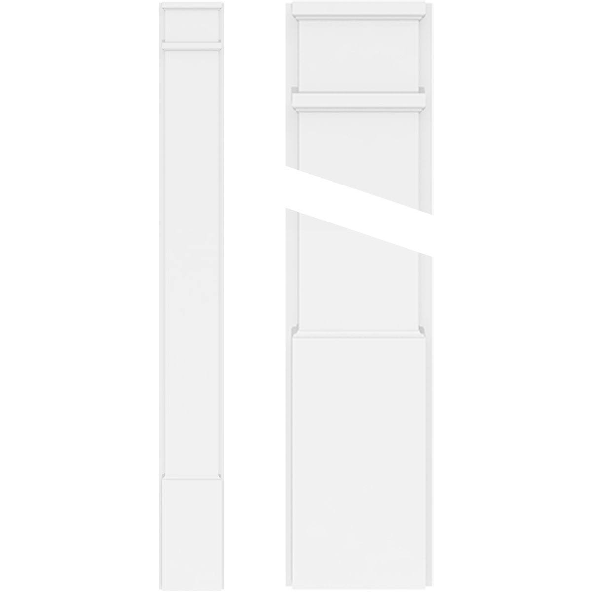 Plain PVC Pilaster with Decorative Capital and Base (Pair) I285316