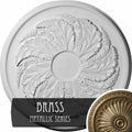 Ceiling Medallion, Hand-Painted Brass N44280