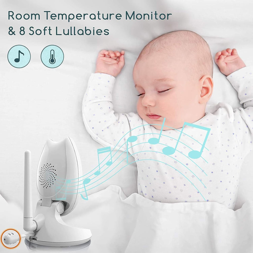 White 4.3 inch LCD Video Baby Monitor with Camera and Audio F920745