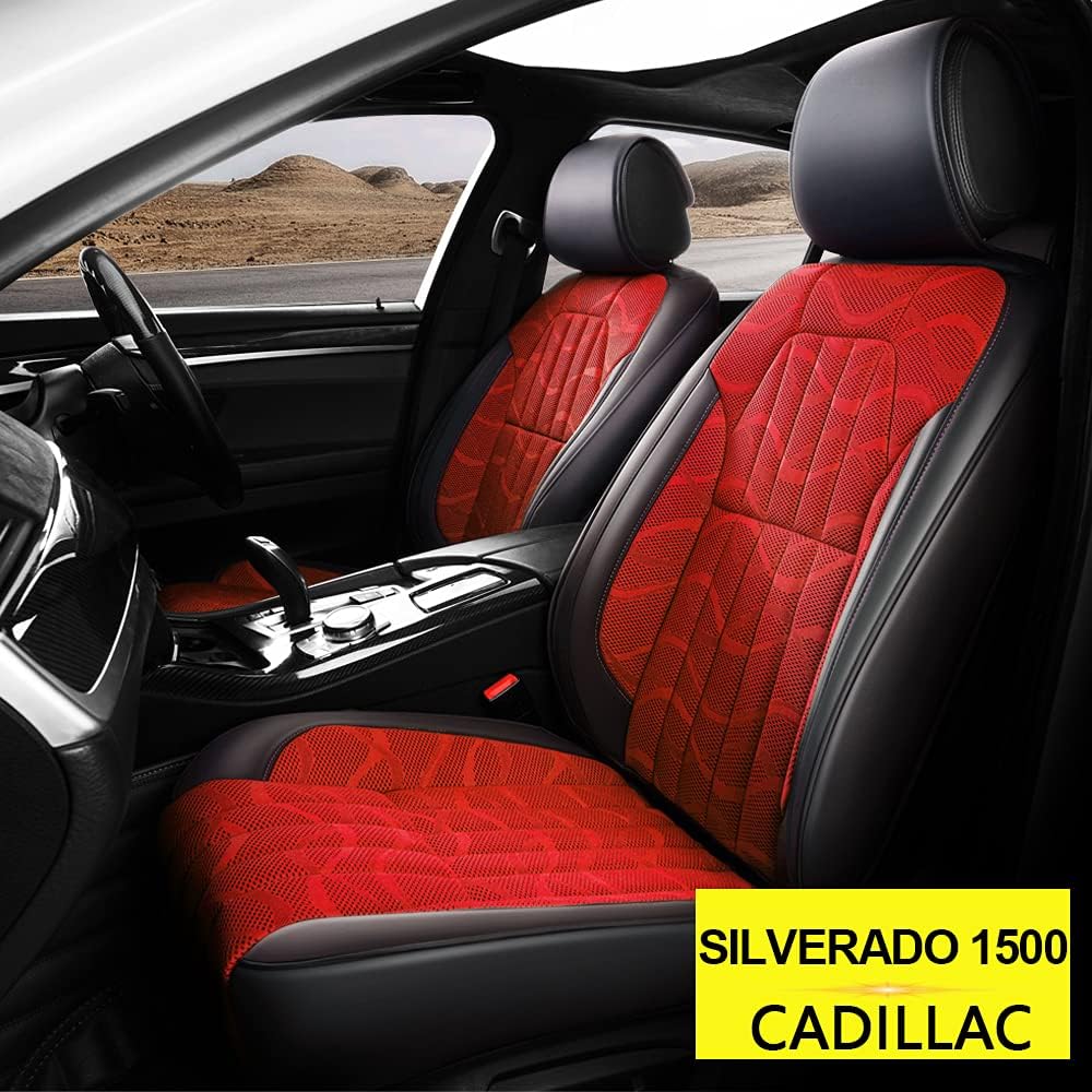 Black Faux Leather Car Seat Covers Full Set T68051