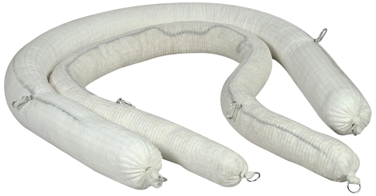 Poly-Cellulose Oil Only Super Absorbent Boom, 26 Gallon Absorbency, 5 Diameter x 10' Length, White (Case of 4) R653771