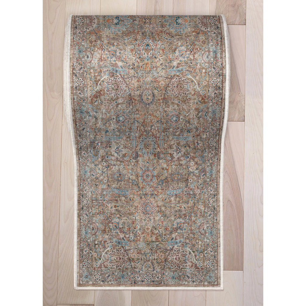 Blue Flatweave Oriental Runner Rug L828559