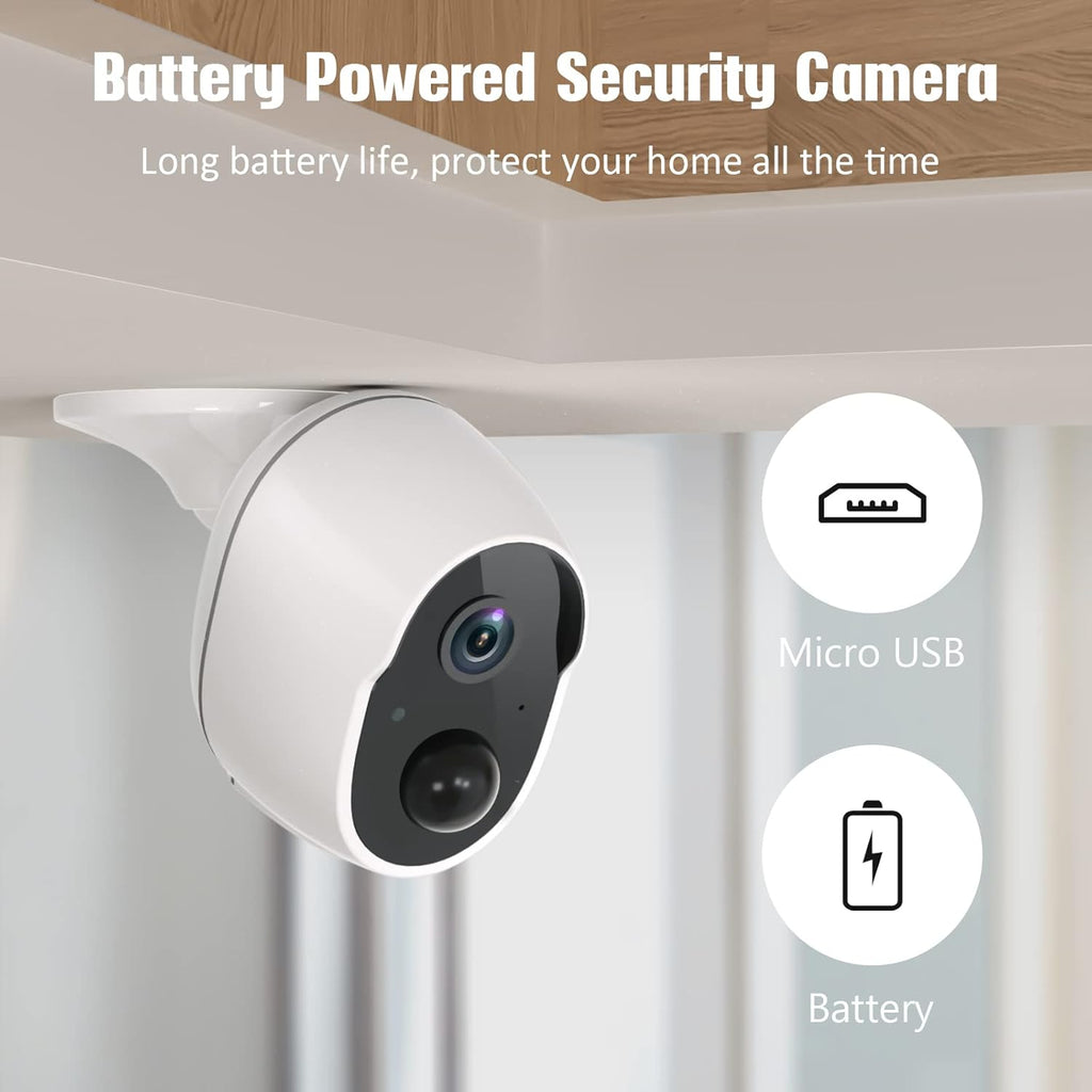 Wireless Security Camera Outdoor, 1080P Battery Powered WiFi Camera, IP65 Weatherproof I615057