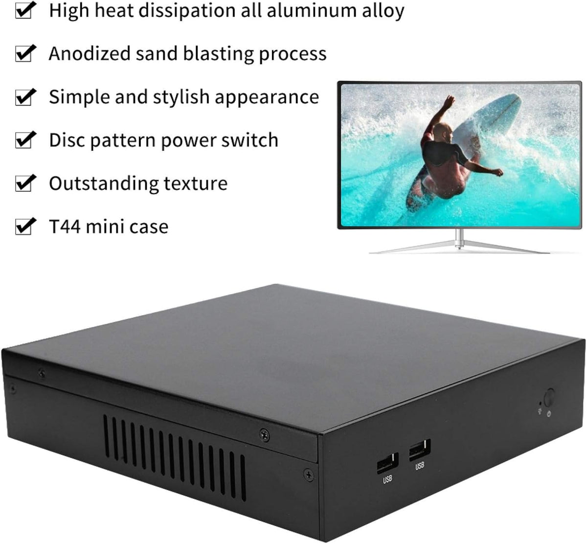 T44 Mini-ITX Slim Computer Case C9641