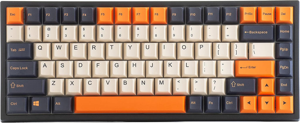 84 Keys Hot Swappable Wired Mechanical Keyboard with PBT Keycaps, RGB, Gateron Blue Switch B80505