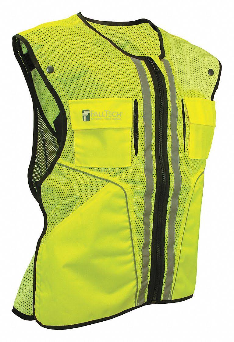 Yellow/Green Silver Safety Vest S/M O8387