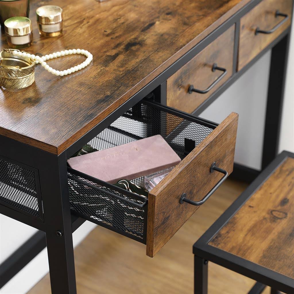 Industrial Makeup Table with Stool T5368