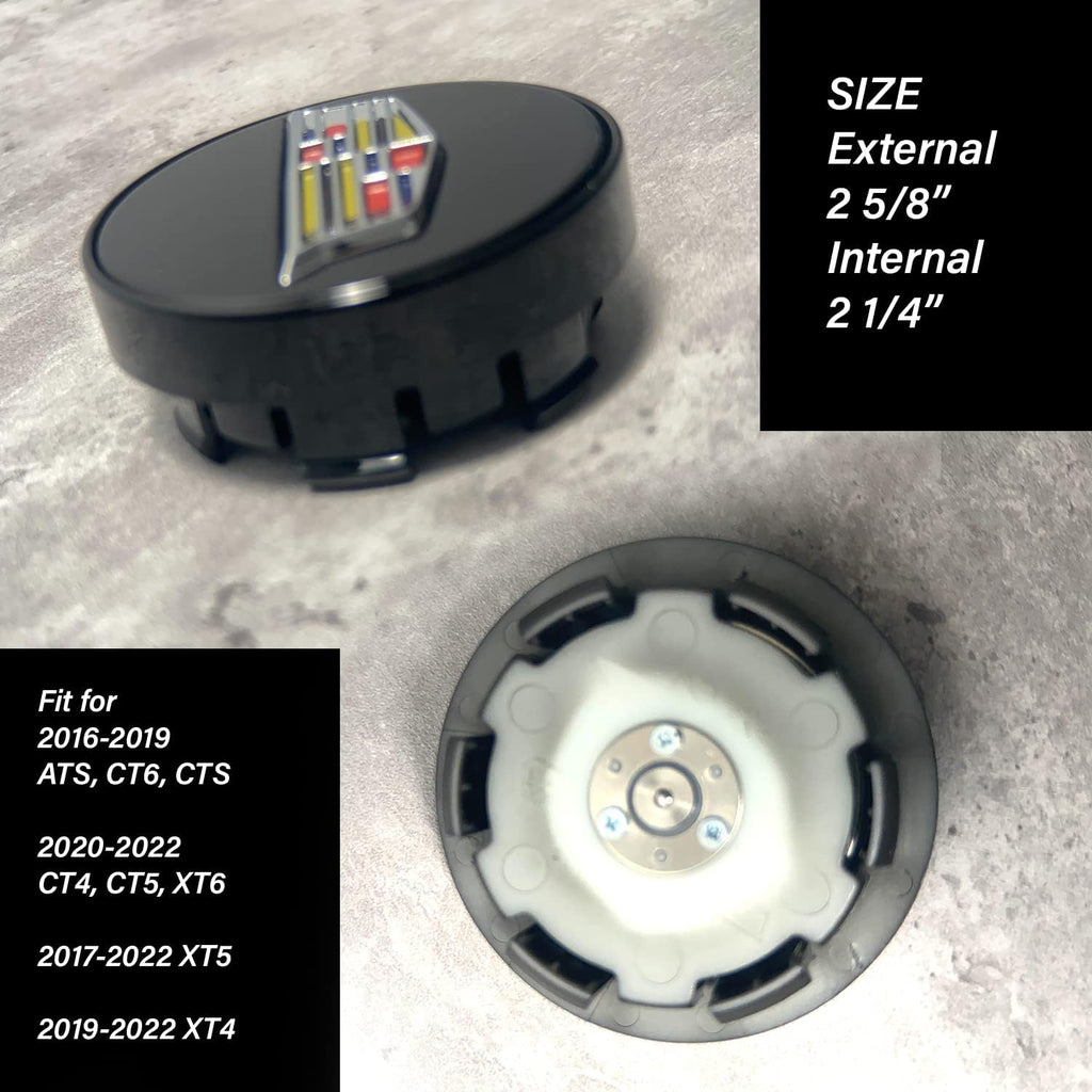 Illuminated Wheel Center Cap, 4pcs, 67mm, Black Logo A81905