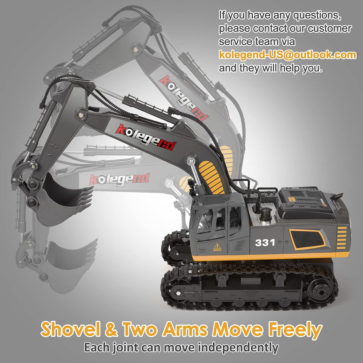 1/18 Scale Remote Control Excavator Toy J468