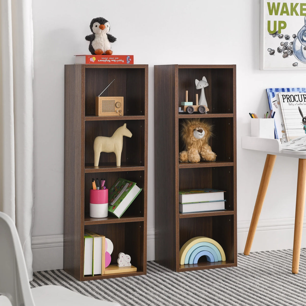8-Tier Media Storage Tower Rack with Adjustable Shelves H629968