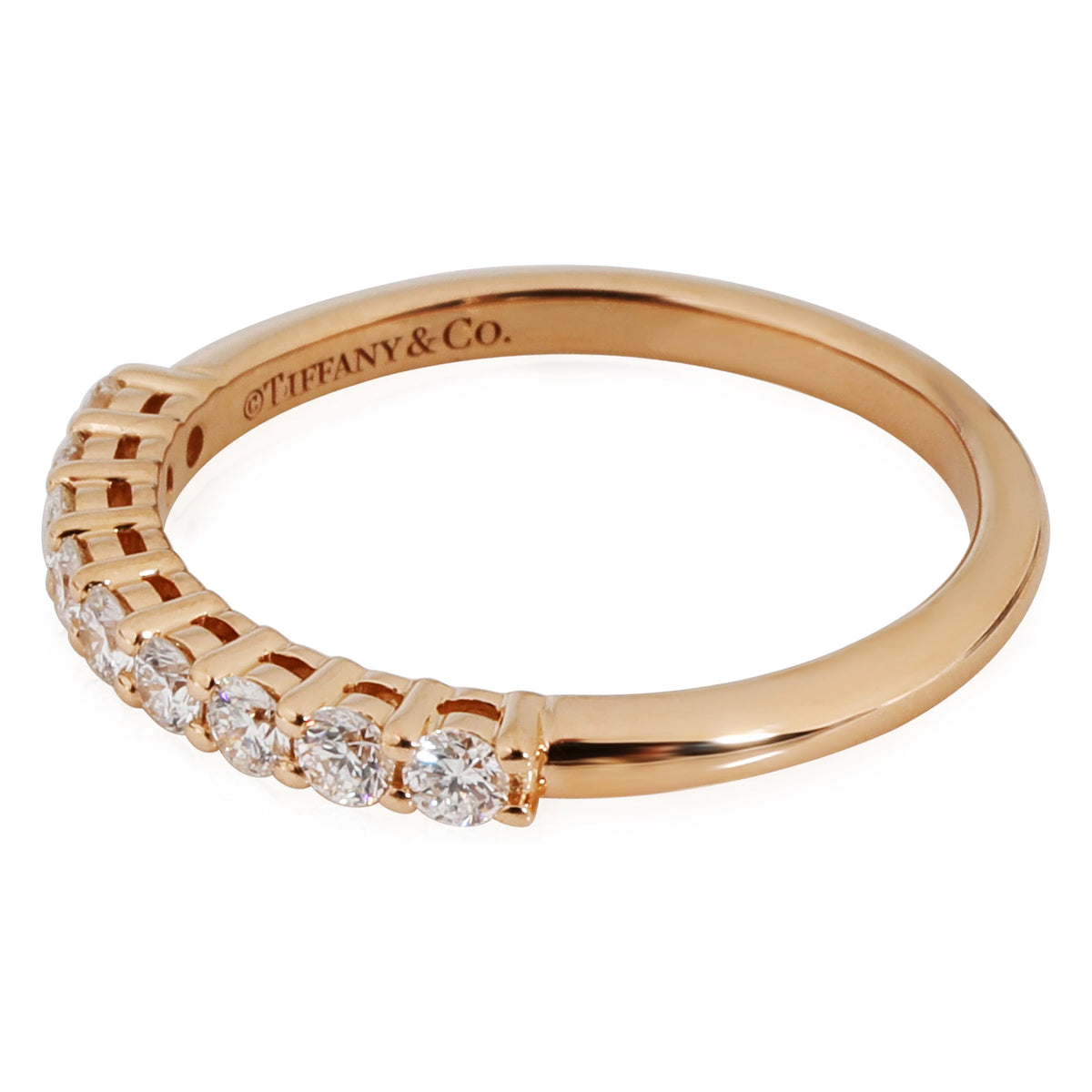 18k Rose Gold Diamond Wedding Band Q288