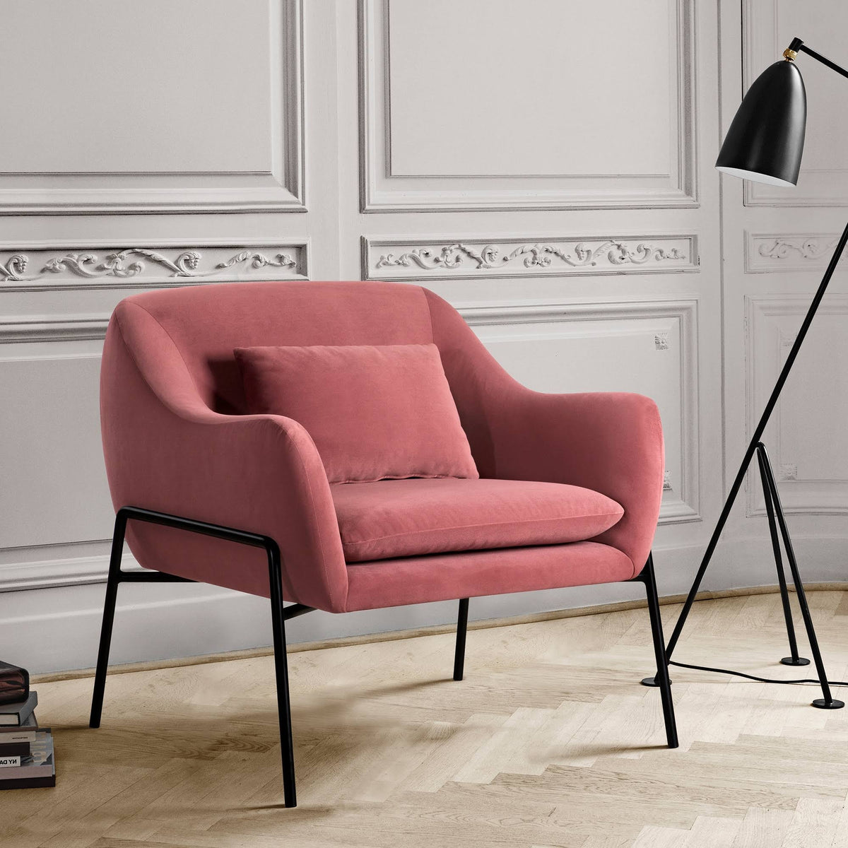 Blue Velvet Accent Chair S43361