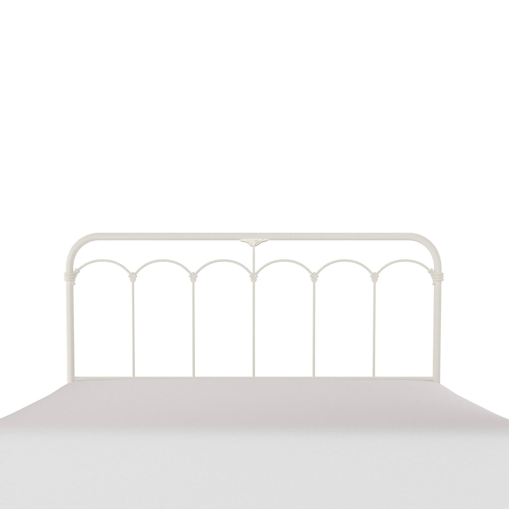 King Soft White Metal Headboard N330690
