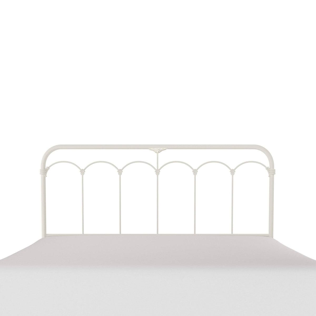 King Soft White Metal Headboard N330690