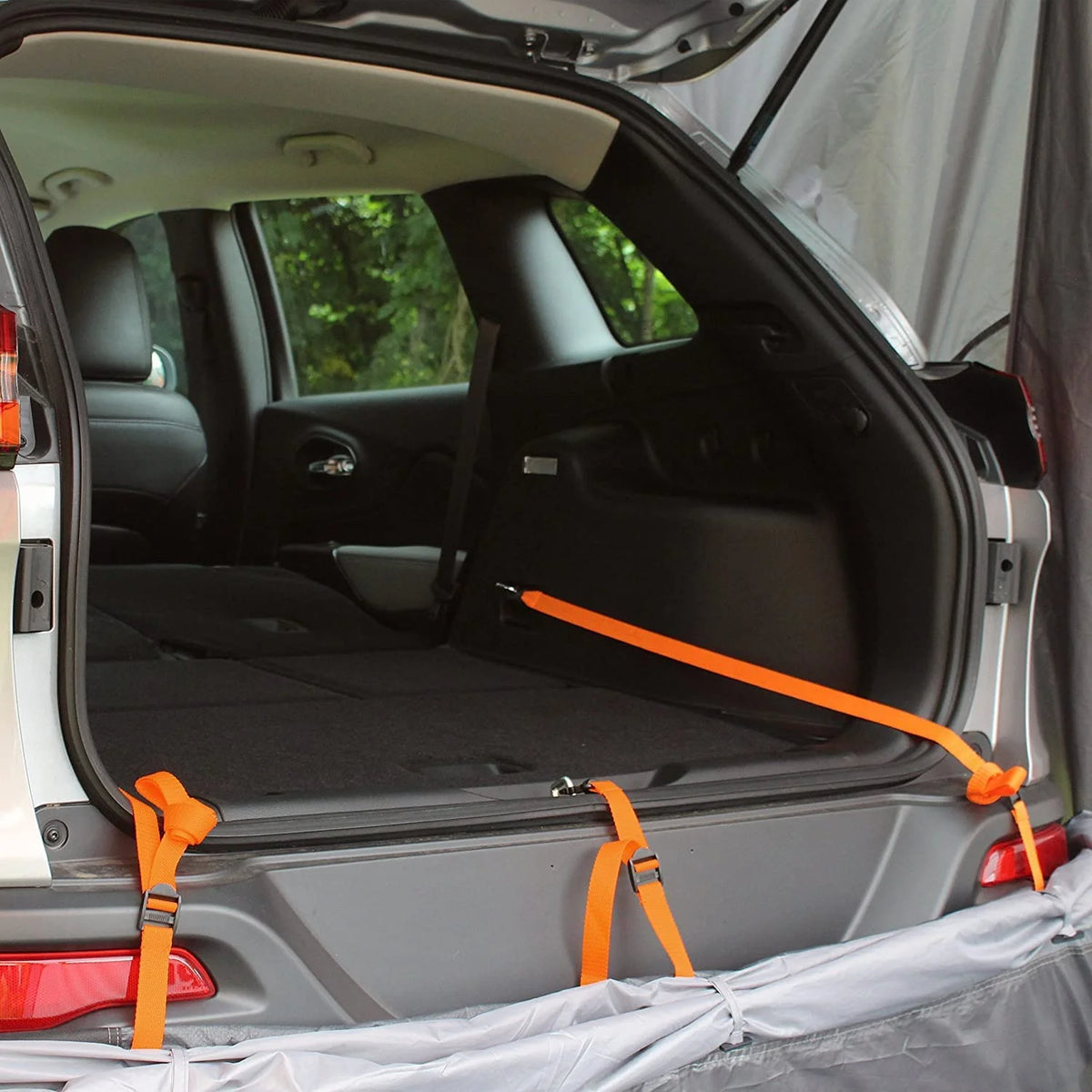 SUV Tent & SUV Air Mattress Car Camping Bundle with Eton Weather Radio P4426