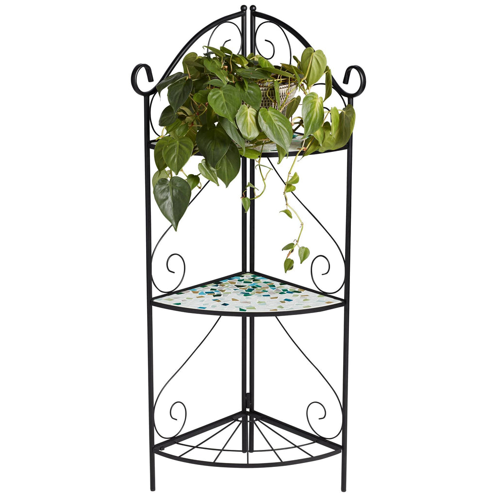Black Iron Three Shelf Plant Stand W93753