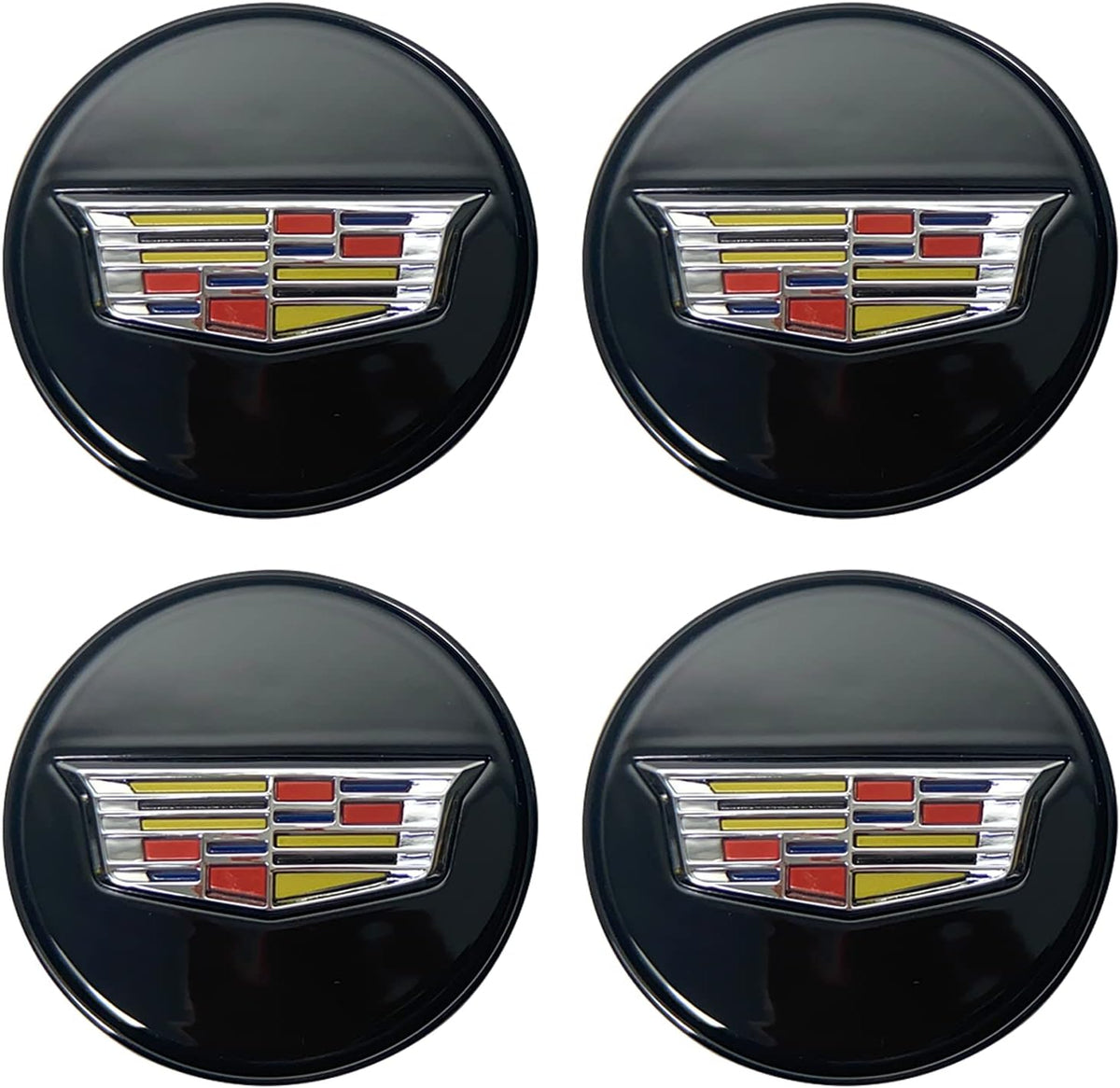 Illuminated Wheel Center Cap, 4pcs, 67mm, Black Logo A81905