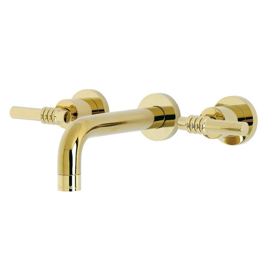 Antique Brass 2-Handle Wall Mount Bathroom Faucet B716760