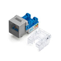 Cat6a Punch Down Keystone Jack - Unshielded - Gray - 24pc A452