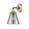 Black Antique Brass Small Cone 1 Light Sconce B514