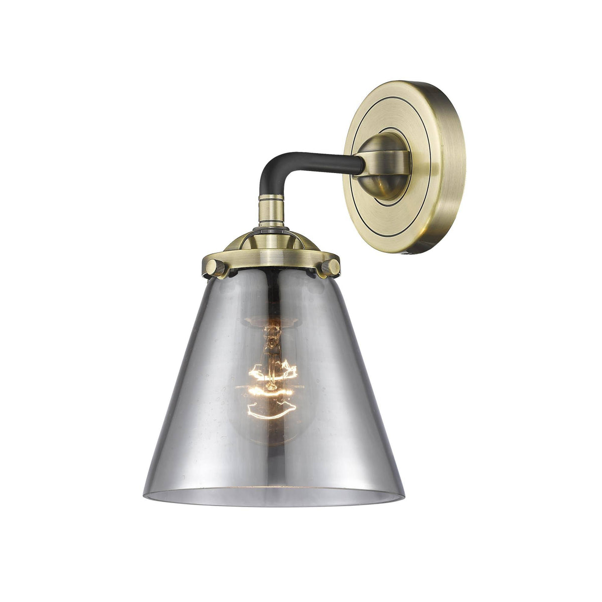 Black Antique Brass Small Cone 1 Light Sconce B514