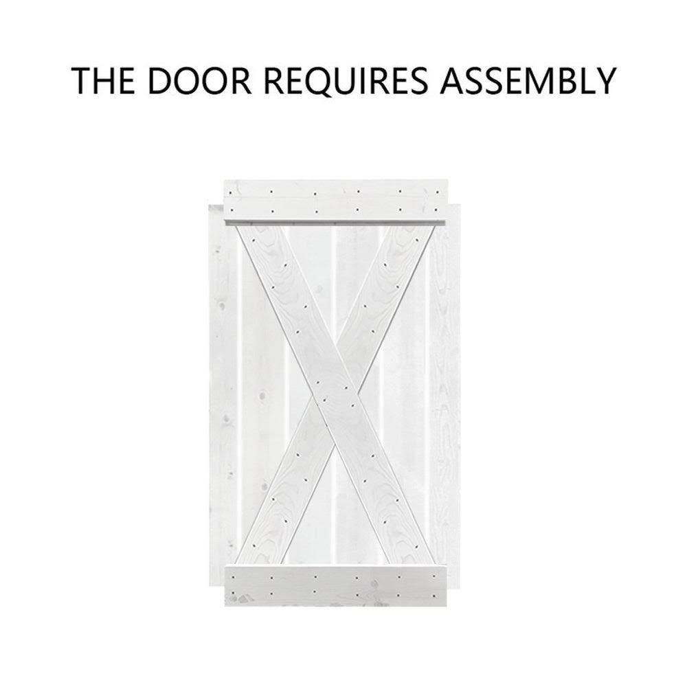 36 in. x 84 in. Solid Knotty Pine Wood Interior Sliding Barn Door Slab L6214
